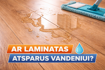 Ar laminatas yra atsparus vandeniui?