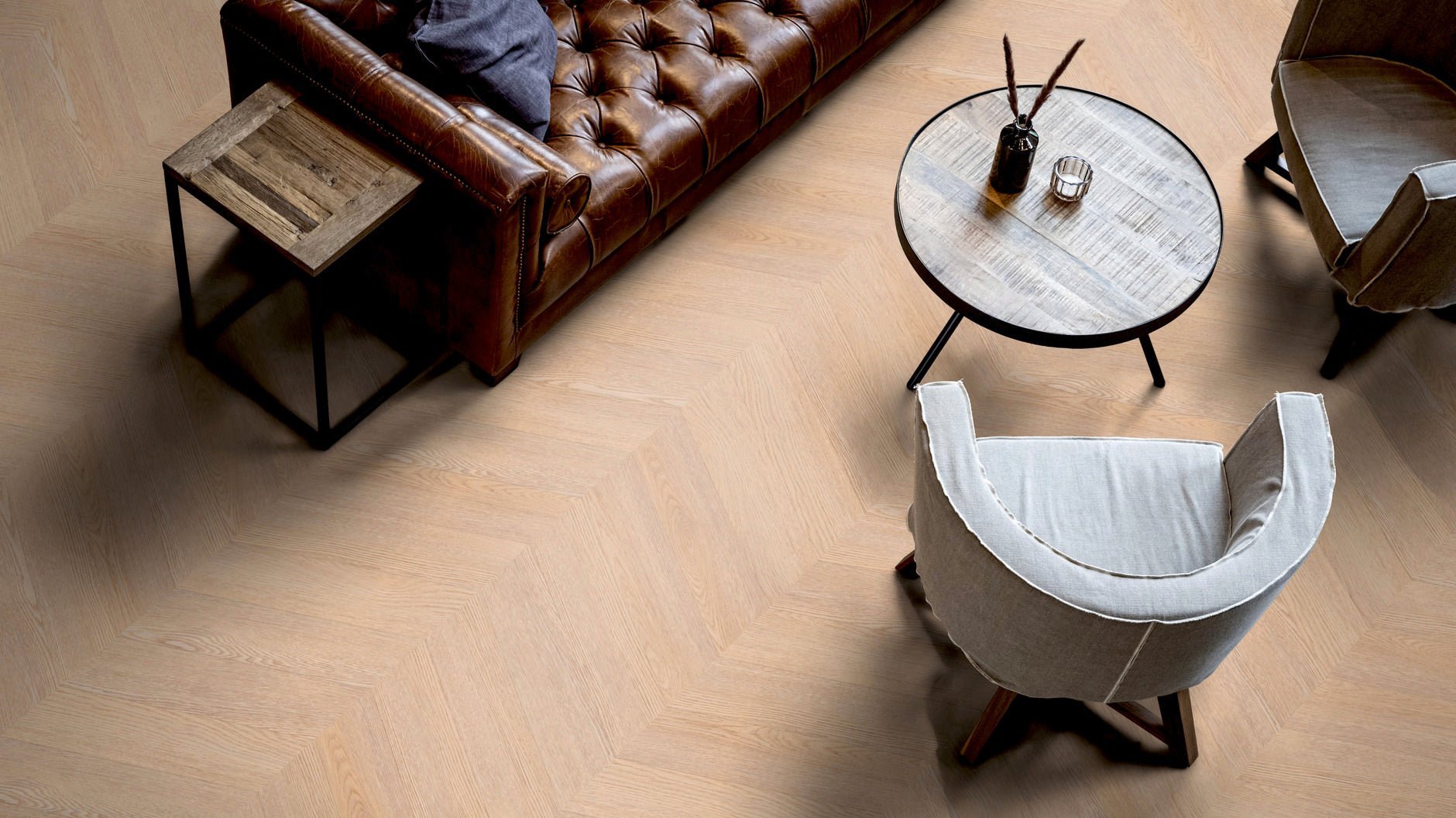 LVT Vinilinės grindys PRO Oak Berlin Chevron - Kiliminesplyteles.lt