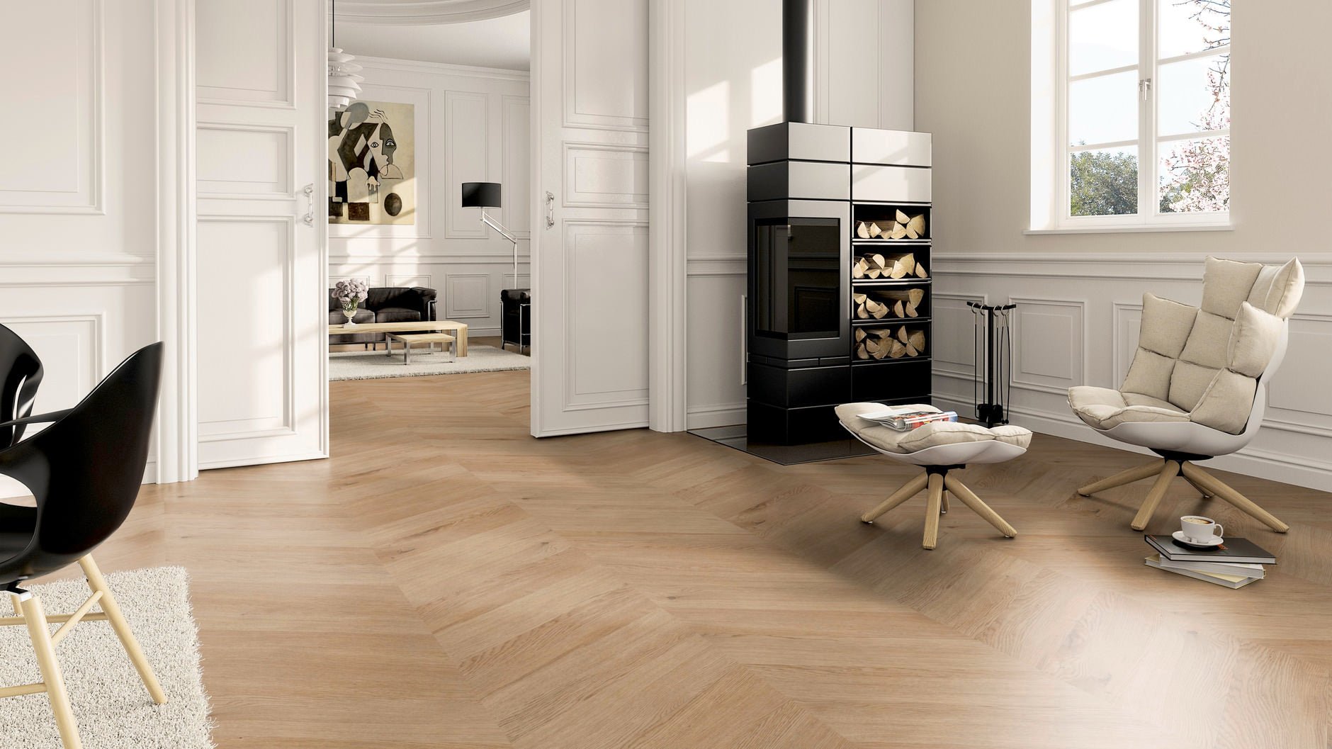 LVT Vinilinės grindys PRO Oak Dublin Chevron - Kiliminesplyteles.lt