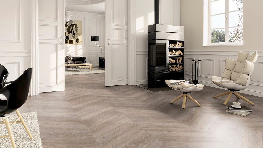 LVT Vinilinės grindys PRO Oak Oslo Chevron - Kiliminesplyteles.lt