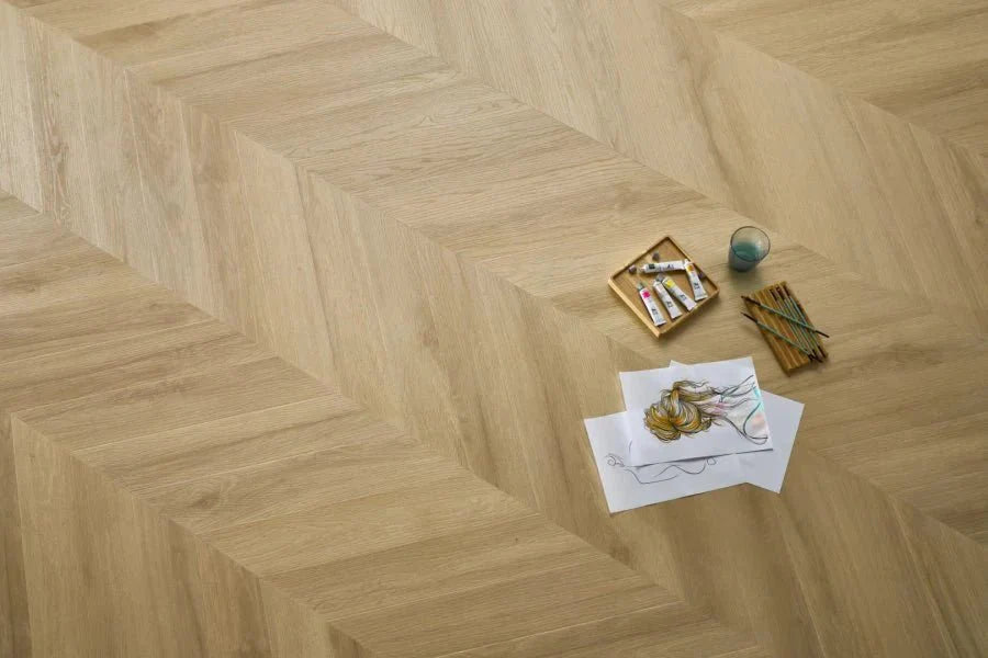 SPC Vinilinės Grindys Amaron Chevron – Princeton Oak - Kiliminesplyteles.lt