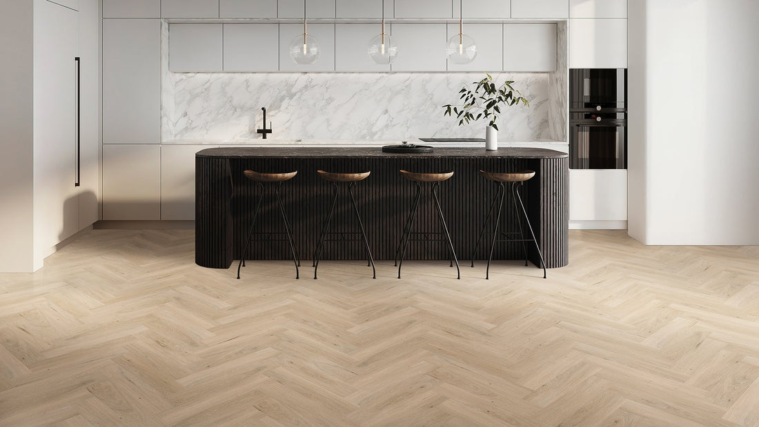 Vinilinės grindys Solen Herringbone Click Upland Oak - Kiliminesplyteles.lt