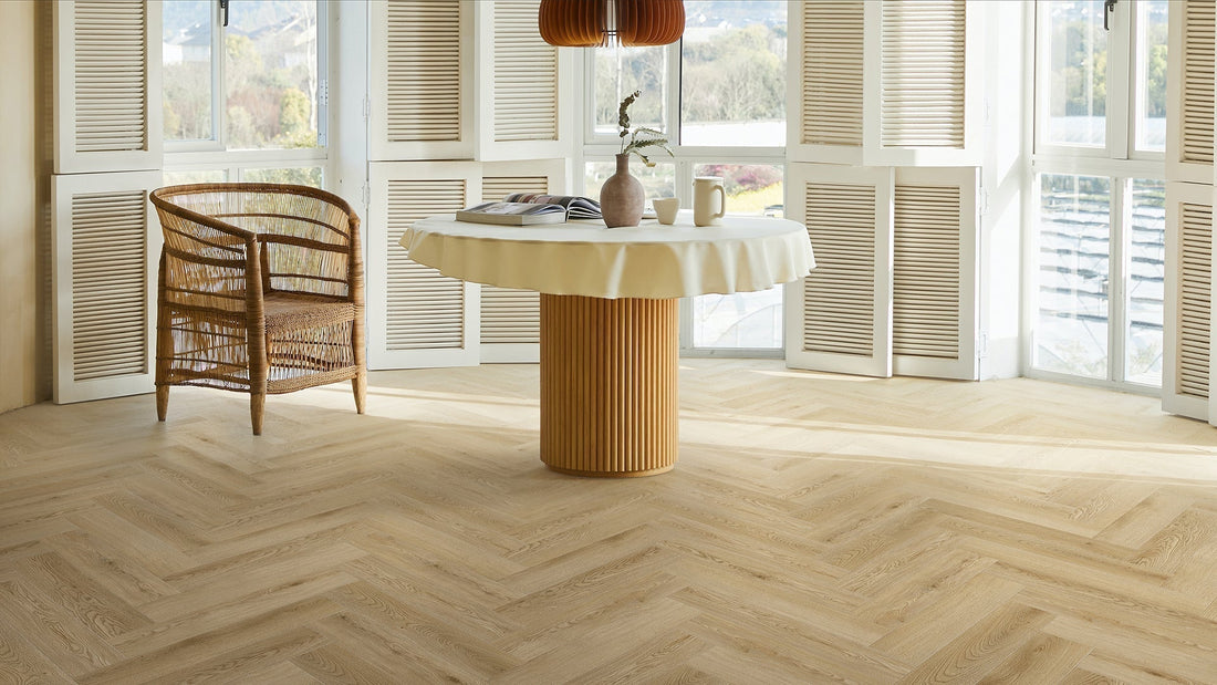 Vinilinės grindys Solen Herringbone Click Valley Oak - Kiliminesplyteles.lt